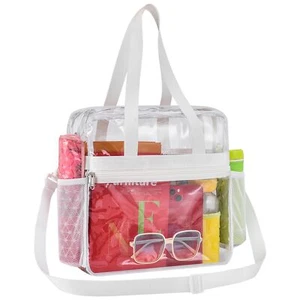 Clear Bag for Stadium Events 12x6x12, Large Clear Tote Lunch Bag Stadium Appr... - Picture 1 of 6
