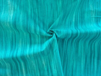 John Louden 100% Baumwolle Popeline Quilten, Handarbeit Stoff Jadegrün Multi Streifen