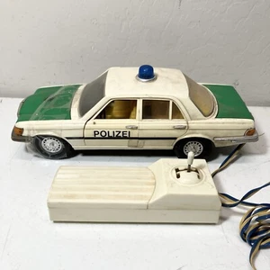 (RARE!) VINTAGE MERCEDES 450 SE POLICE POLIZEI GERMANY TOY CAR REMOTE - Picture 1 of 14
