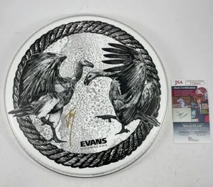 Slipknot Jay Weinberg Signed 12" Territory Artwork Evans Drumhead Auto JSA COA - Picture 1 of 3