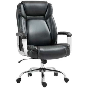 Silla de Oficina Ergonómica, Silla de Escritorio de Cuero Sintético de Resistencia con Función de Inclinación, A - Imagen 1 de 11