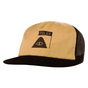 Poler Summit Camp Vibes Men’s Trucker Hat - SnapBack - Khaki & Black, One Size - Foto 1 di 1