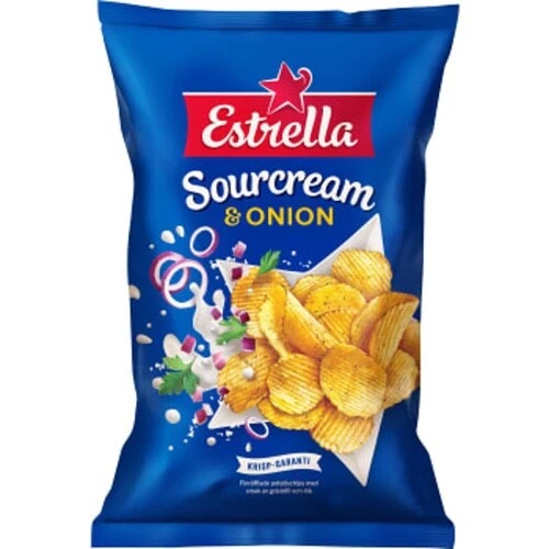 Estrella Sourcream & Onion chips svedesi patatine fritte 275 g