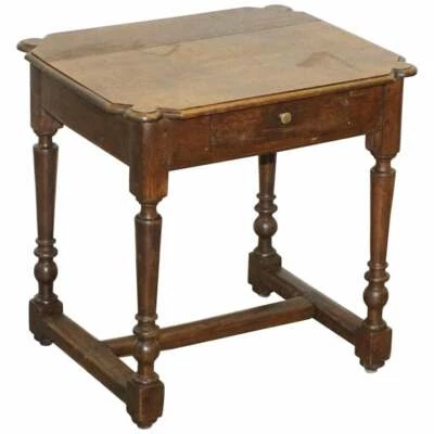 18TH CENTURY DUTCH OAK OCCASIONAL SIDE TABLE WITH SINGLE DRAWER LOVELY TIMBER - Image 1 of 4