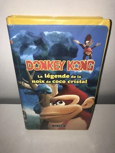 Donkey Kong Country The Legend of the Crystal Coconut 1997 Rare VHS Tape FRENCH - Picture 1 of 8