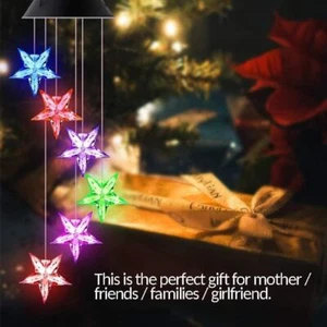 Outdoor solar LED wind chime star light wind chime garden light - Picture 1 of 9