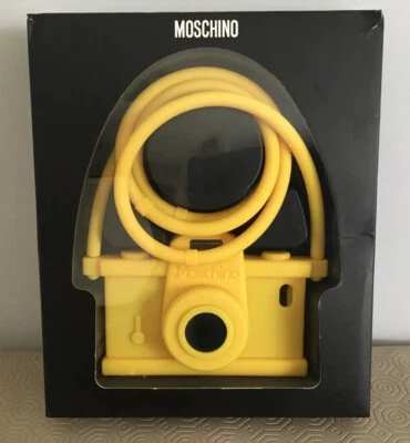Authentic Moschino Yellow I Phone  5/C/S Camera Case with Strap. RARE? New - Image 1 of 4