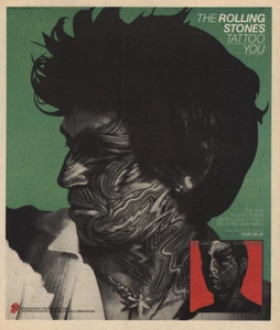 1981 Atlantic Records: Rolling Stones Promo Tattoo You Pubblicità Stampa Vintage - Foto 1 di 1