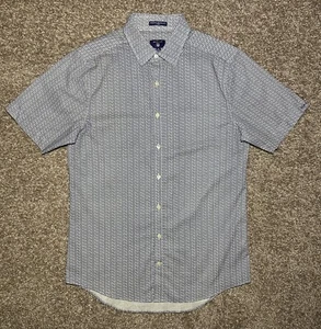GANT Men’s Dress Shirt CHAIN LINK SEASONAL BROADCLOTH Oxford S/S Fitted Size M - Picture 1 of 18