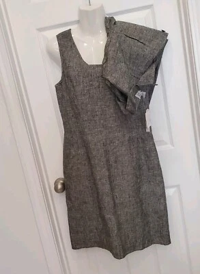 Newport News Estilo Fácil 2 piezas Vestido Blazer Traje Conjunto Gris 12P Nuevo con Etiquetas Foto 1 de 4