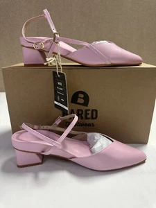 New BARED Footwear ‘Nene 2’ Baby Pink Leather Low Heels - Women’s Size 37 / US 7 - Picture 1 of 19