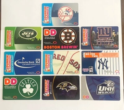 2006-2015 Dunkin Donuts Cards. Set of 10 Sports Teams. Mint. Worldwide shipping. - Image 1 of 2