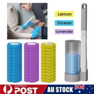 Disposable Toilet Brush Set Toilet Bowl Cleaning System Cleaners with Refills - Picture 1 of 13