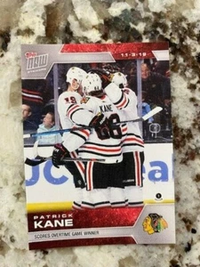 2019-20 TOPPS NOW NHL STICKER WEEK 5 CHICAGO BLACKHAWKS PATRICK KANE #42 OT WIN - Picture 1 of 1