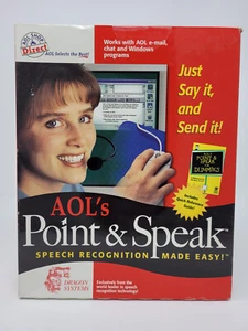 Reconocimiento de voz Point & Speak de Dragon Systems AOL para PC Windows - NUEVO - Imagen 1 de 3