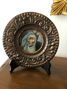 Piatto del buon ricordo in rame Santa Rita da Cascia - Picture 1 of 1