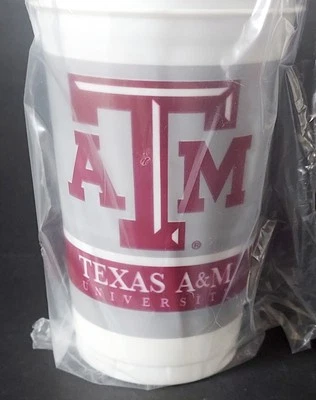 Texas A&M Aggies 20oz Plastic Cups 8-Pack Tableware Party Supplies Sports - Image 1 of 4