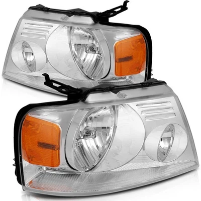 For 2004 2006-08 Ford F-150 Lincoln Mark LT Chrome Housing Headlights Assembly - Image 1 of 4