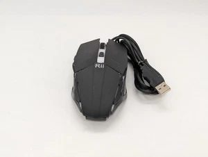 Rii RM400 gaming mouse USB wired LED optical black for PC computer - Picture 1 of 11