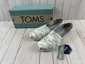 TOMS Women’s Shoes Alpargata Glacier Grey, Camouflage Print, Size 8 - Picture 1 of 9