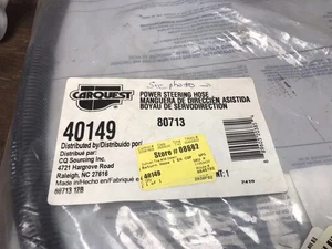 CarQuest 40149 Power Steering Hose 3/8’ Molded Return Hose New - Picture 1 of 4