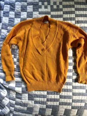 Vintage 60s-70s Saks Fifth Avenue Bright Yellow Knit Sweater Skirt Set - Image 1 of 4