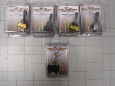 Lot of 5 Pico Illuminated LED Toggle Switch 5561PT 5560PT 5563PT 5548PT NEW — 第 1/4 张图片