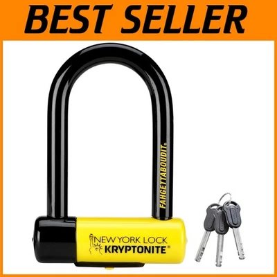 Durable 18mm U-Lock with Key Safe & Lifetime Warranty – Black Bicycle Security - Image 1 of 4