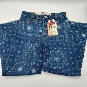 Levi Strauss Signature Kinder Mädchen weites Bein lockere Passform Jeans, Größen 6 oder 16 neu mit Etikett - Bild 1 von 8