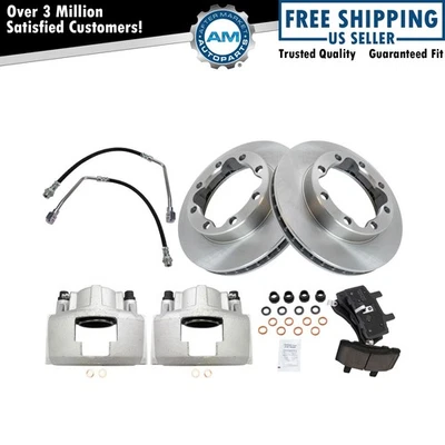 Kit de pastillas de freno delanteras y rotor cerámico para 95-99 K1500 Suburban 88-96 K2500 Foto 1 de 4