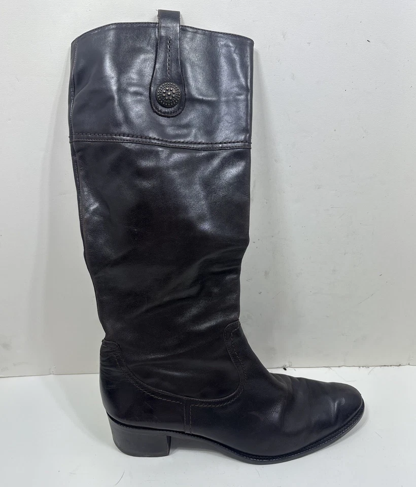 Lavorazione Artigiana Brown Long Heeled Boots Women Side Zip EU 41 US 9.5 - Image 1 of 4