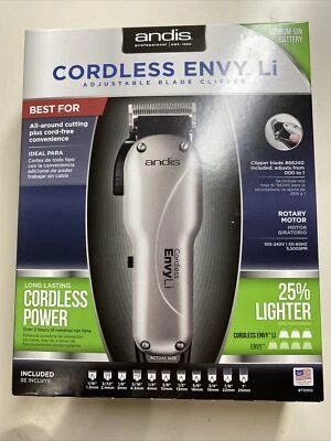 Andis ENVIDIA INALÁMBRICA Li_AJUSTABLE_BLADE_CLIPPER_#73000 Foto 1 de 4