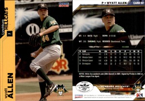 Wyatt Allen 2005 Choice Lynchburg Hillcats #2 Card *AutographDen*