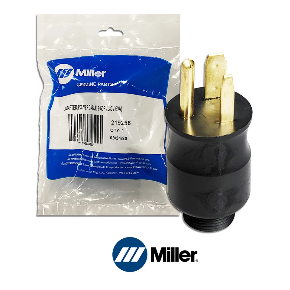 Enchufe adaptador MVP original Miller 219258, para cable de alimentación 6-50P Foto 1 de 1