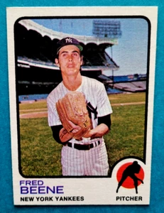 Tarjeta de béisbol 1973 Topps #573 Fred Beene New York Yankees casi como nueva - Imagen 1 de 2