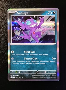 JCC Pokémon, Sableye, Paldea evolucionado #136, holográfico, raro, casi como nuevo - Imagen 1 de 2