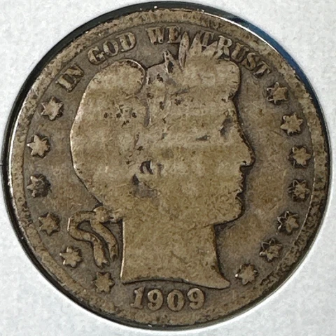 1909-S 50C Barber Half Dollar (75124) Cover