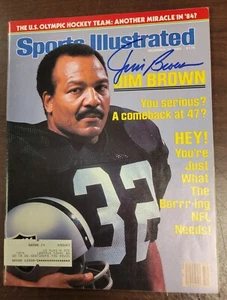 Jim Brown Signed Sports Illustrated Mag 12/12/83 Autograph Beckett Cleveland - Picture 1 of 4