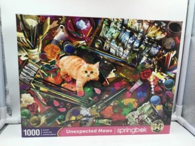 2022 New MIB Puzzle Set Unexpected Mews Springbok 1000 PCS Set - Image 1 of 2