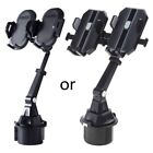 Double Car Phone Holder Mobile Phone Stand for Cup Holder with Cable Clips