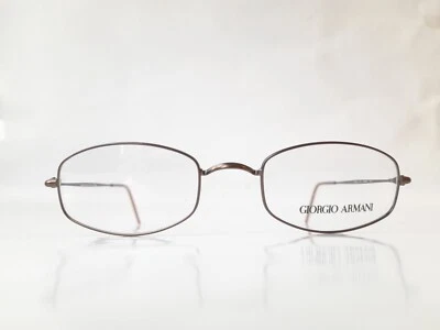 Giorgio Armani men women bronze metal rectangle vintage mod.1053 col.1118 NOS - Image 1 of 4