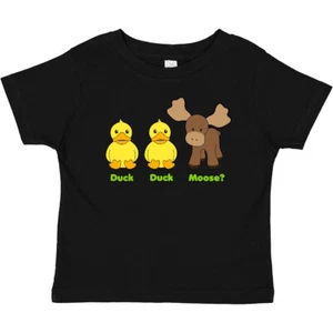 Inktastic Duck Duck Moose? Baby T-Shirt Funny Infant Tees Shower Gift Clothing - Picture 1 of 13