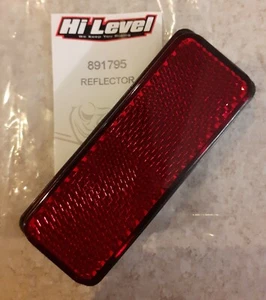 Red Rear Reflector - 85mm x 30mm - Stick On - Self Stick - Picture 1 of 2