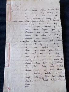 Document Related to Miss M.C.Campbell, Queenshill, 1880 - Picture 1 of 4