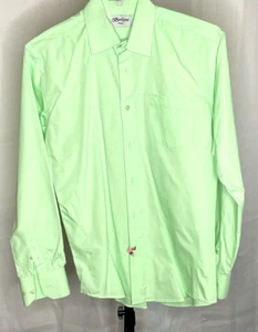 preowned, BERLIONI OF ITALY,light green , med, 15 1/2, 35, dress shirt, VGC - Picture 1 of 3