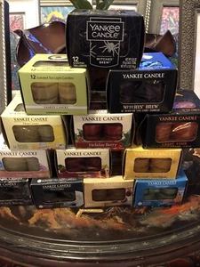 U PICK YANKEE CANDLE 12 SCENTED TEA LIGHT CANDLES  - Picture 1 of 1