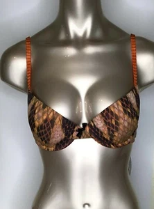 JUST CAVALLI Women's Push Up Bra Underwired Snakeskin Color 560CS New - Picture 1 of 3