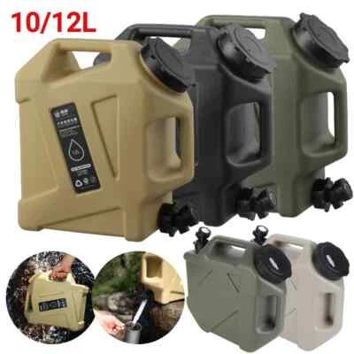Camping Hiking Tap Carry Tank Container Storage 12L Drinking Water Bottle Bucket - Image 1 of 4