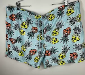 Men's GEORGE Skull Swim Trunks Shorts 6" Inseam Blue Size 3XL(48-50)NWT - Picture 1 of 3