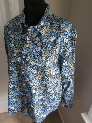 CAMISA TUNEVUSE ESTAMPADO FLORAL ABOTONADA NUEVA SIN ETIQUETAS-TALLA L Foto 1 de 4